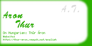 aron thur business card